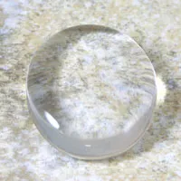 1.625x1.3in Oval 10mm thick Glass Wafer, pkg/6