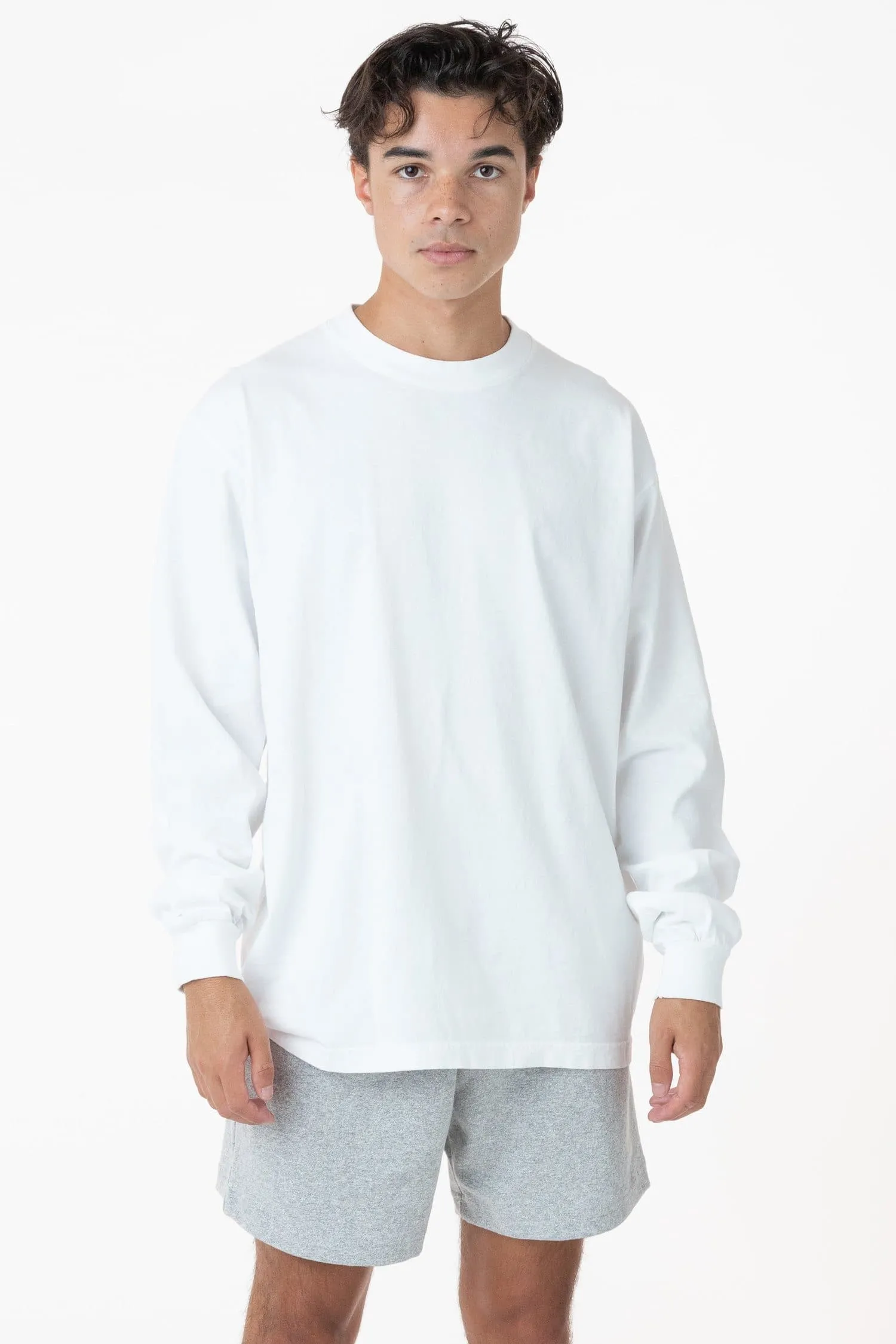 1807GD Mix - 6.5oz Long Sleeve Garment Dye Crew Neck T-Shirt