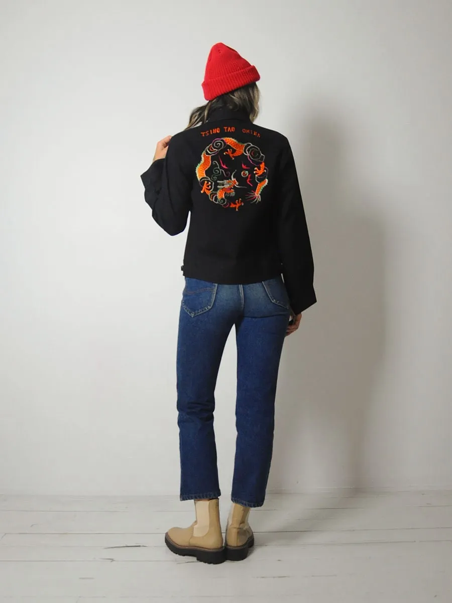 1940's Wool Embroidered WWII Souvenir Jacket