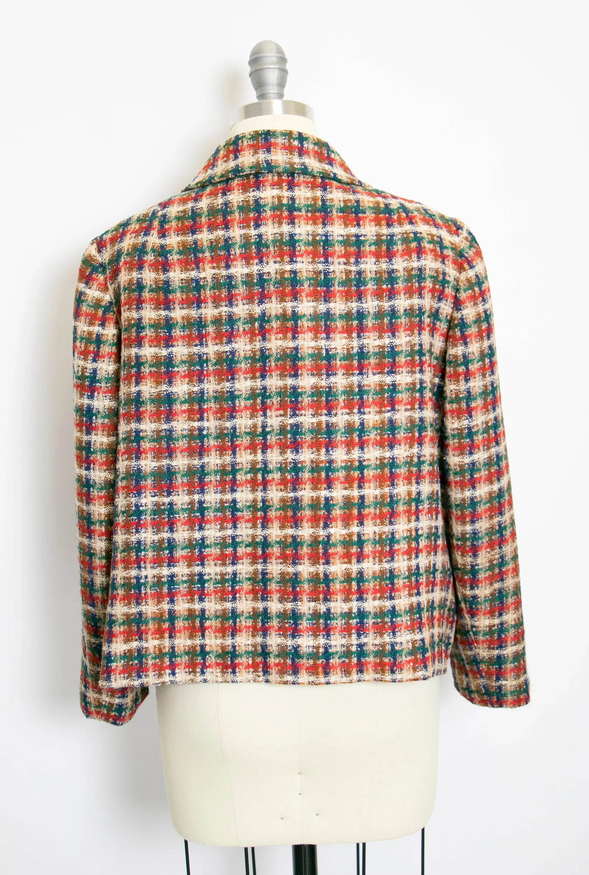 1960s Jacket Tweed Wool Cropped Mod Small