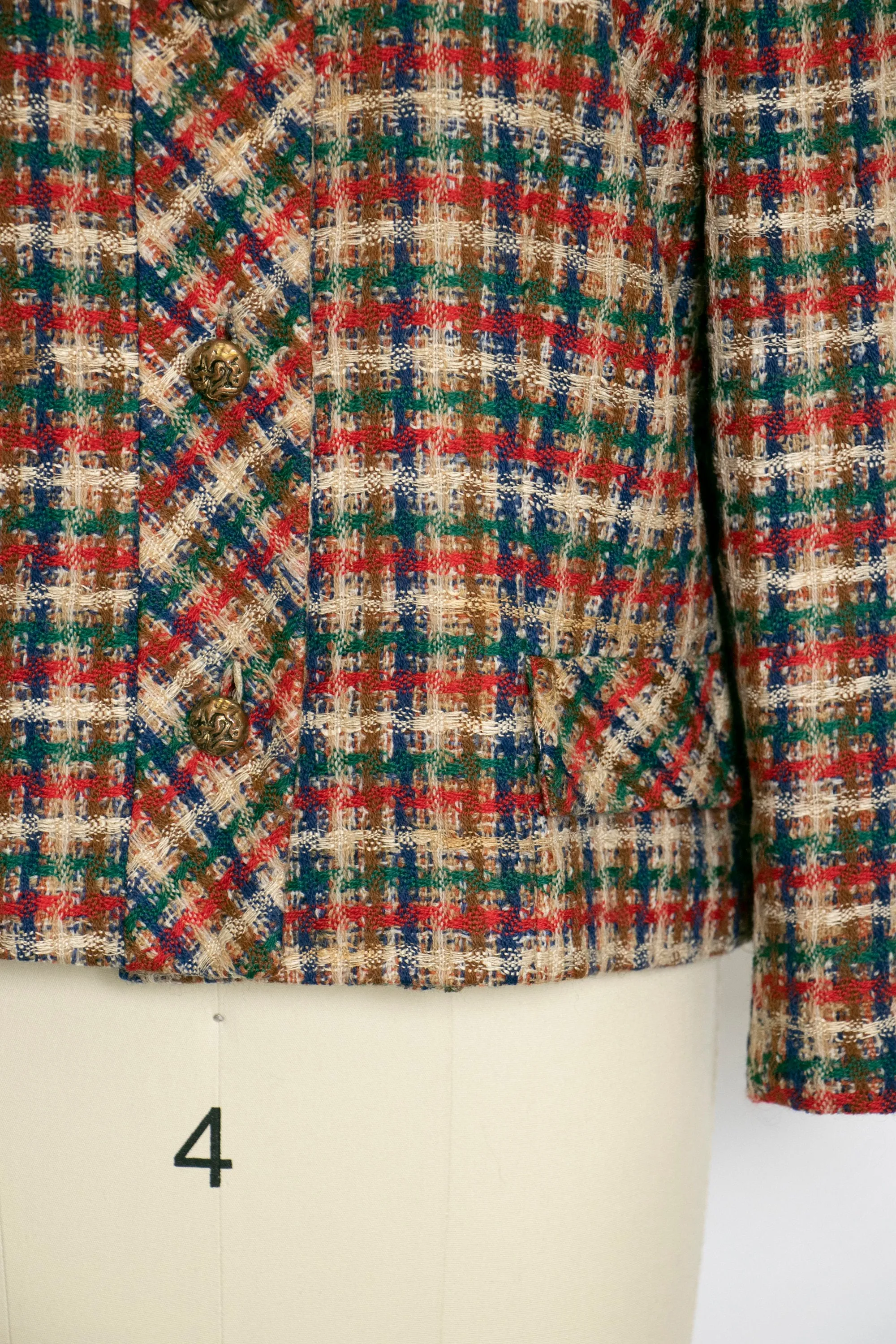 1960s Jacket Tweed Wool Cropped Mod Small