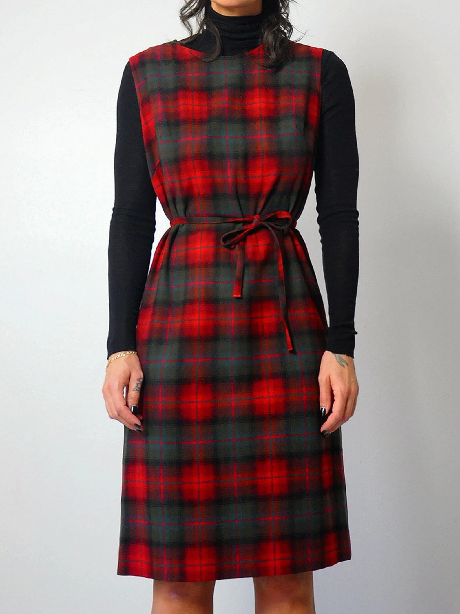 1960's Pendleton Wool Plaid Shift Dress