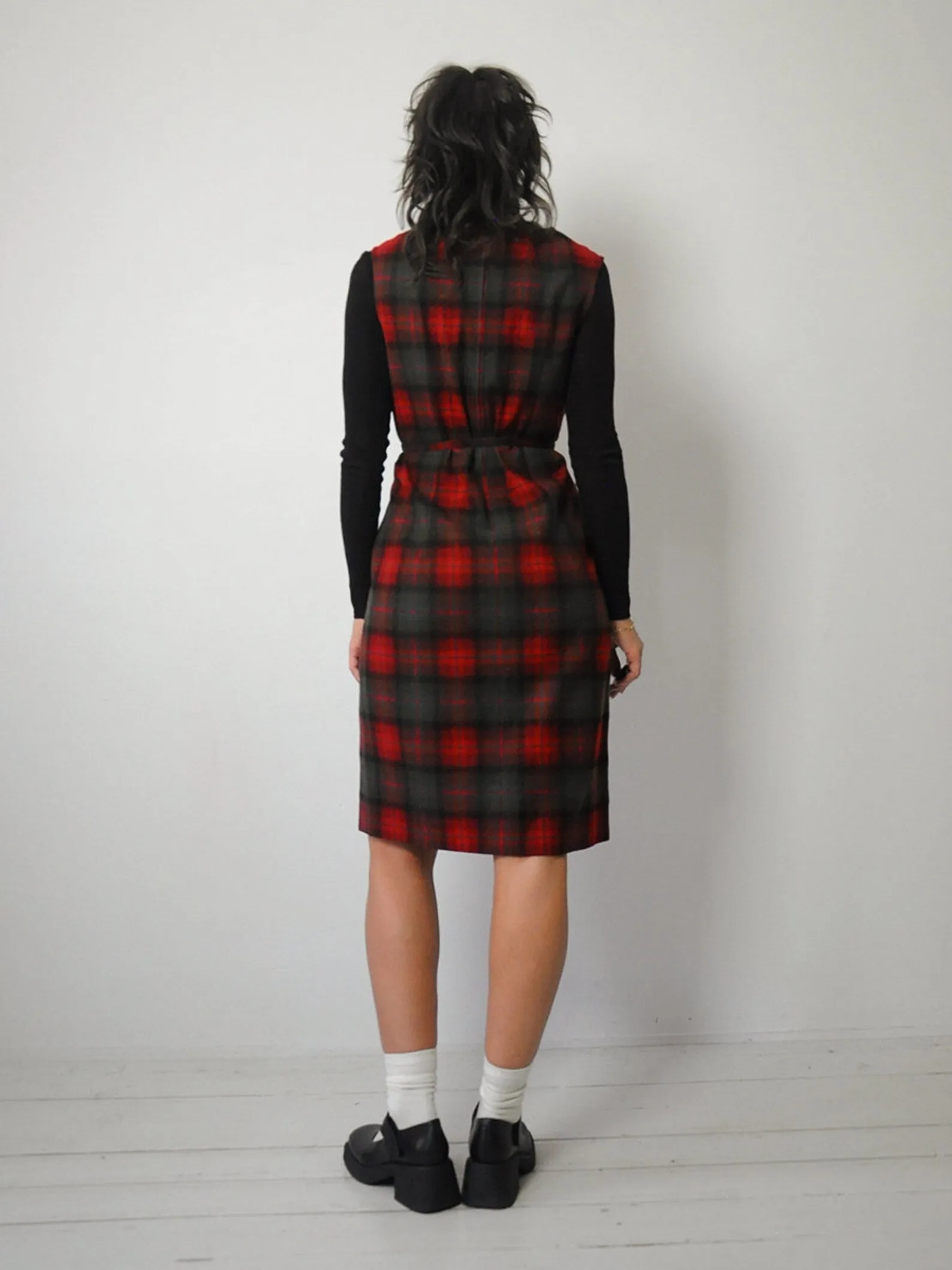 1960's Pendleton Wool Plaid Shift Dress