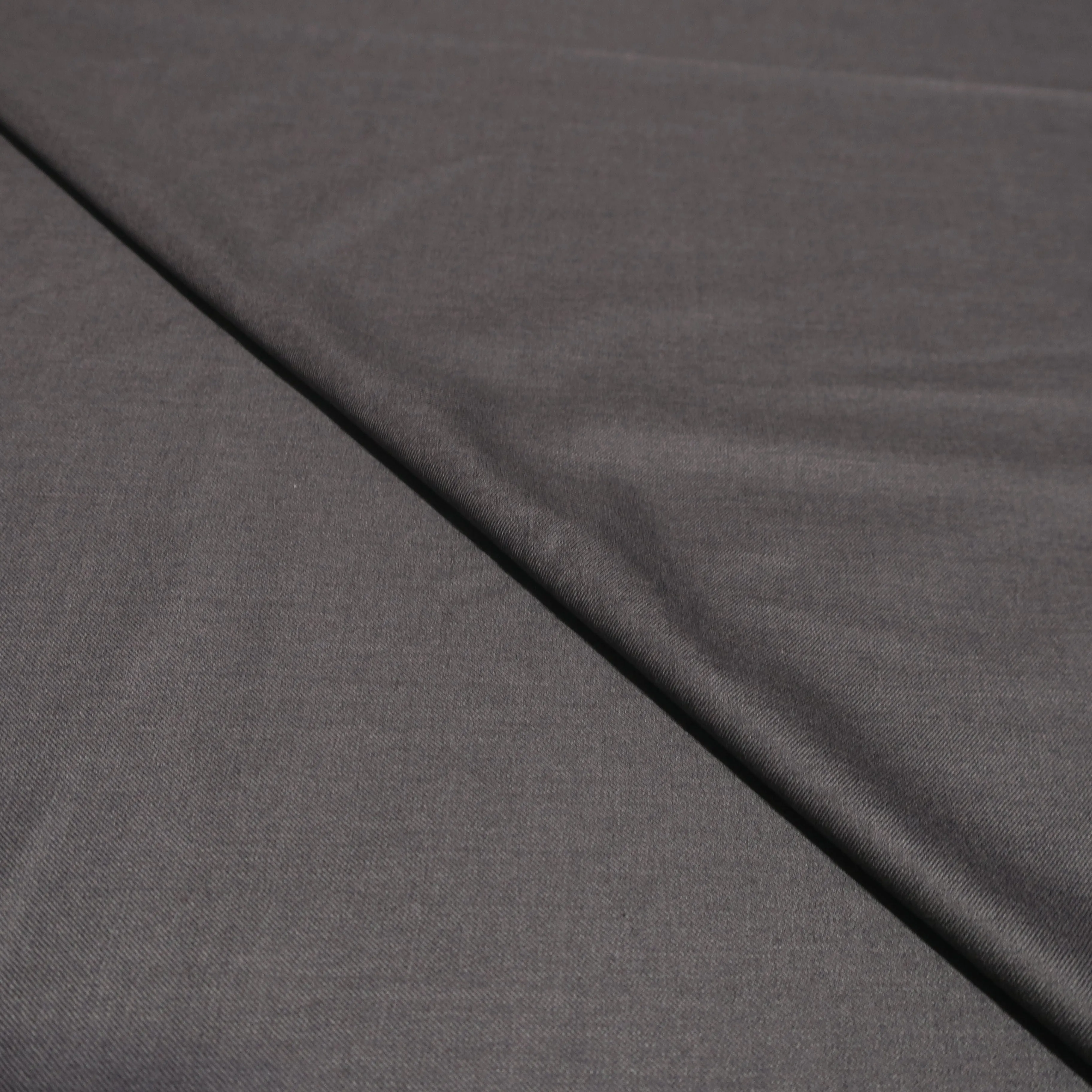 2 YDS Slate Grey Crosshatch Super 170's Wool & Silk Loro Piana Fabric