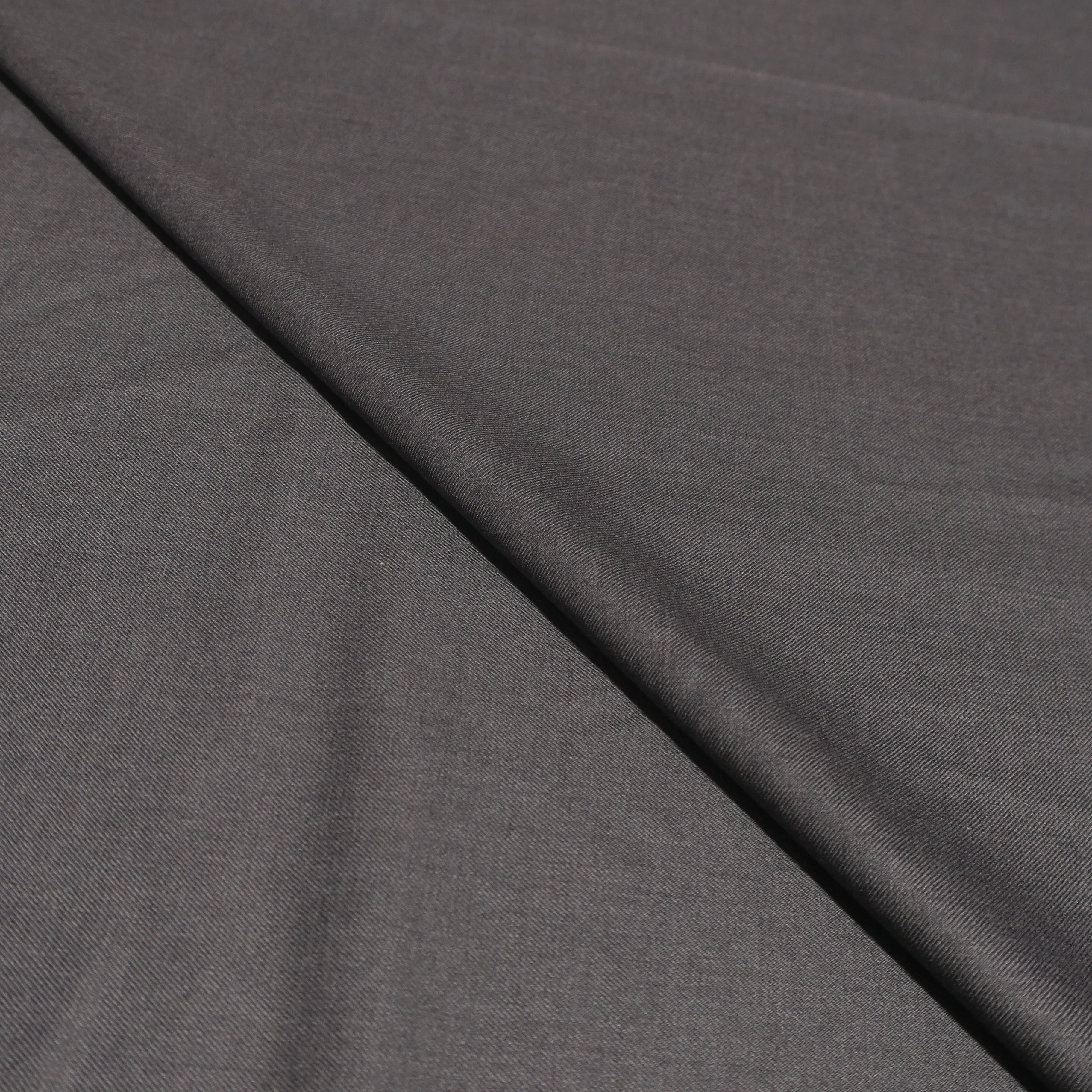 2 YDS Slate Grey Crosshatch Super 170's Wool & Silk Loro Piana Fabric