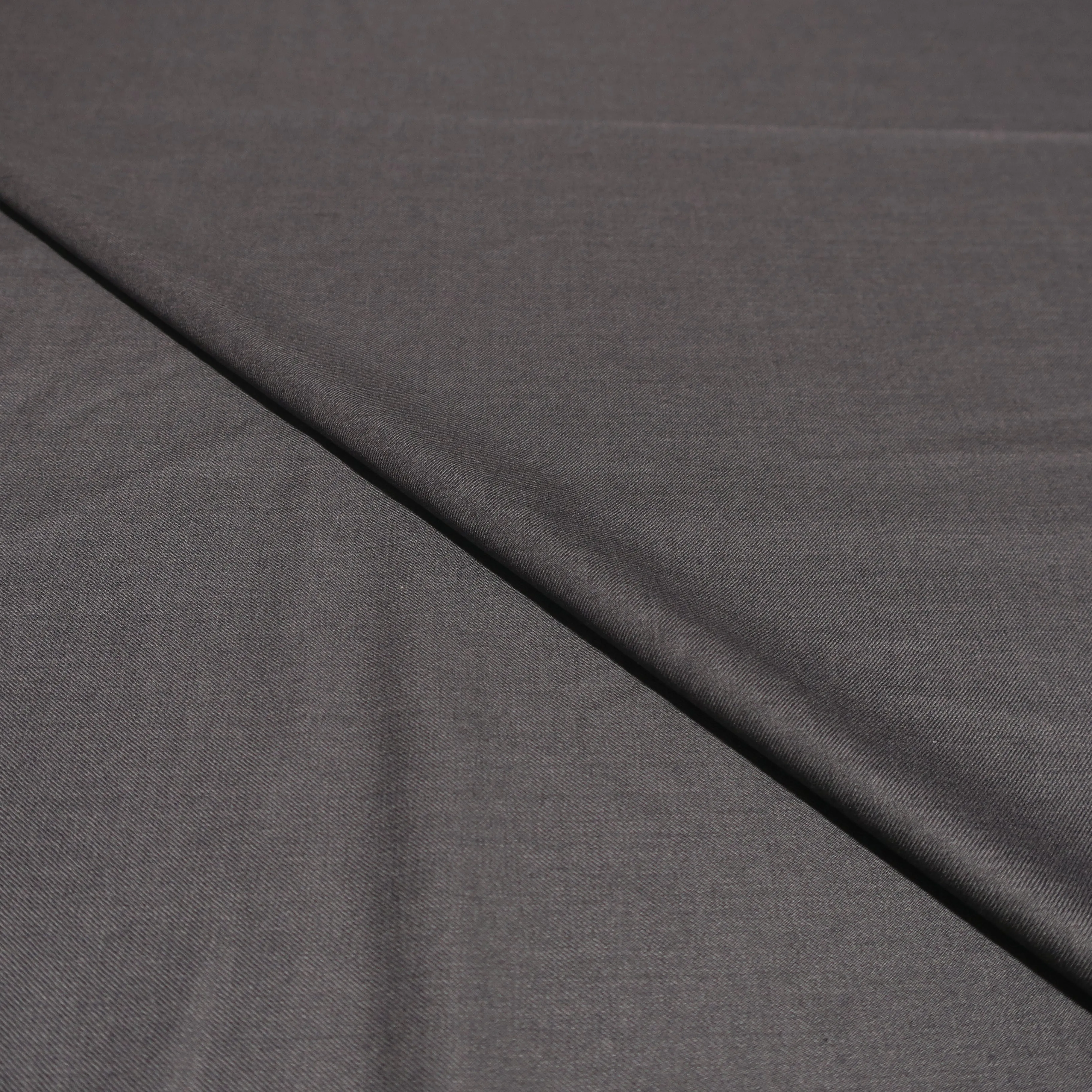 2 YDS Slate Grey Crosshatch Super 170's Wool & Silk Loro Piana Fabric