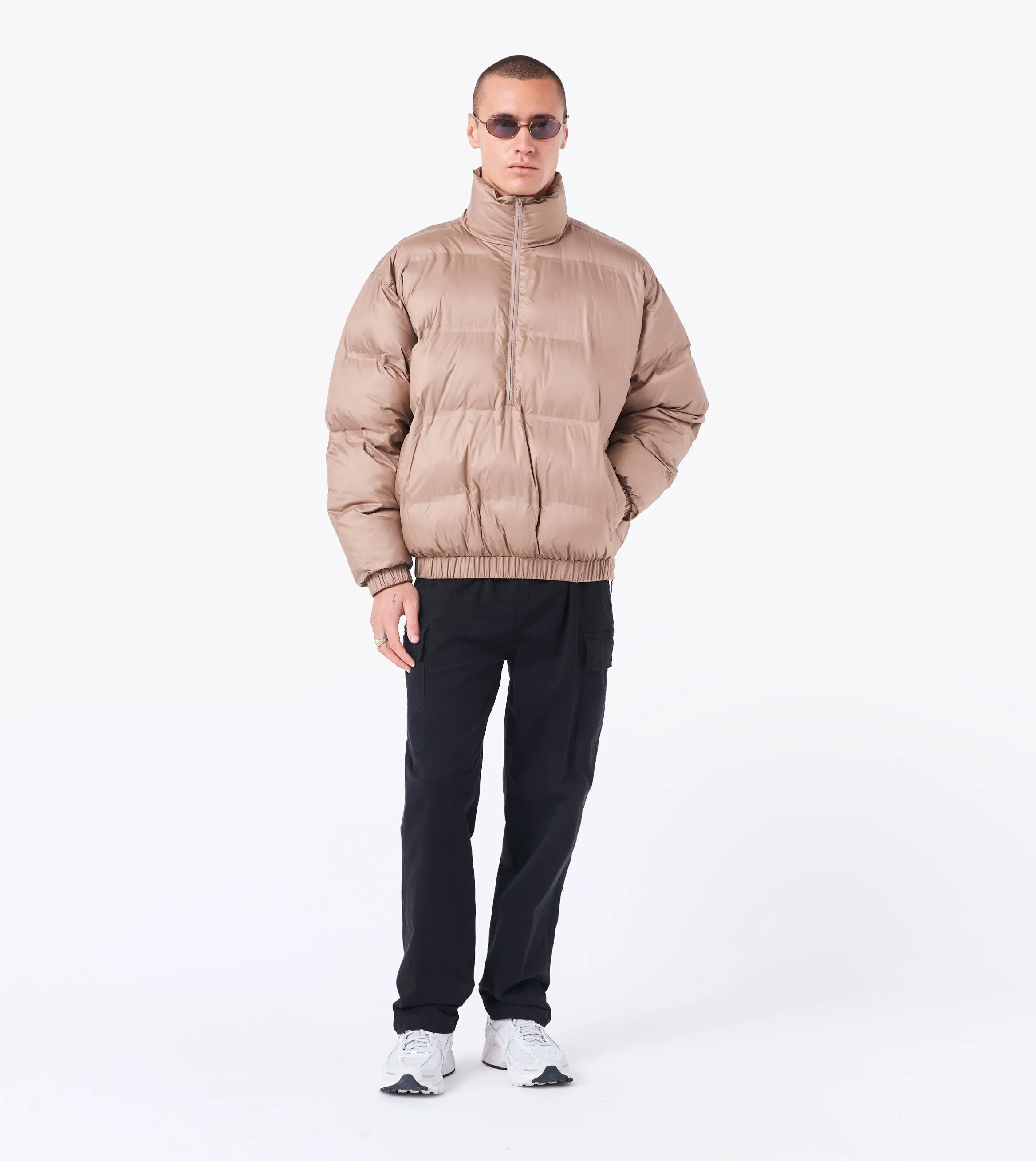 3/4 Puffer Jacket Dk Tan