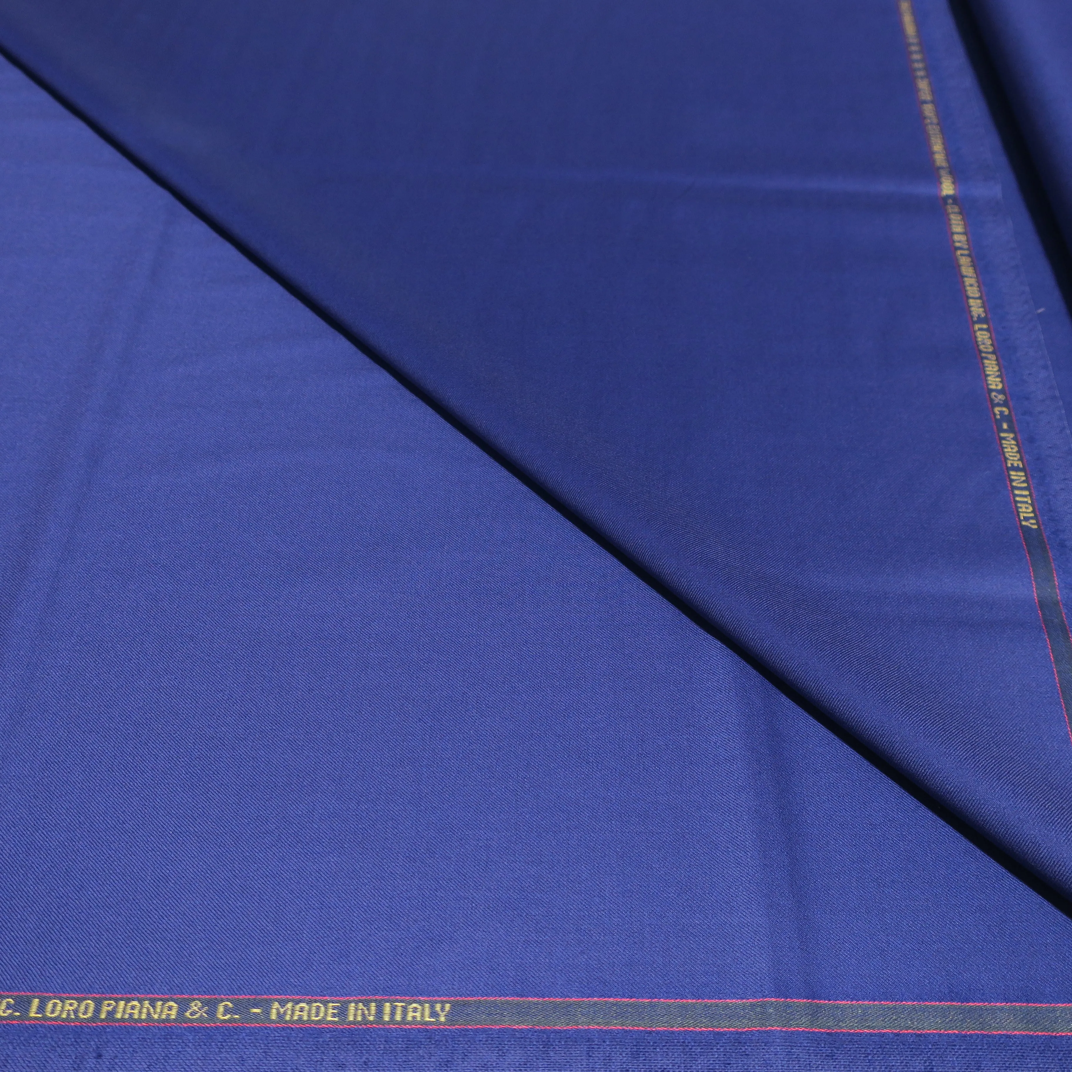 4 YDS Denim Blue Solid Tasmanian Super 150s Wool Loro Piana Fabric