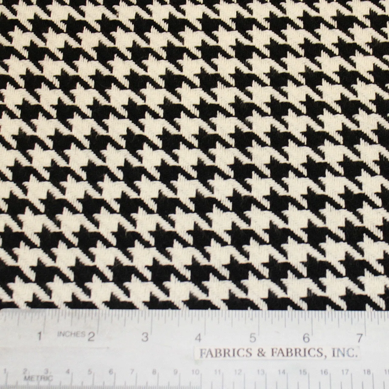 Abstract Wool Houndstooth - Black/White