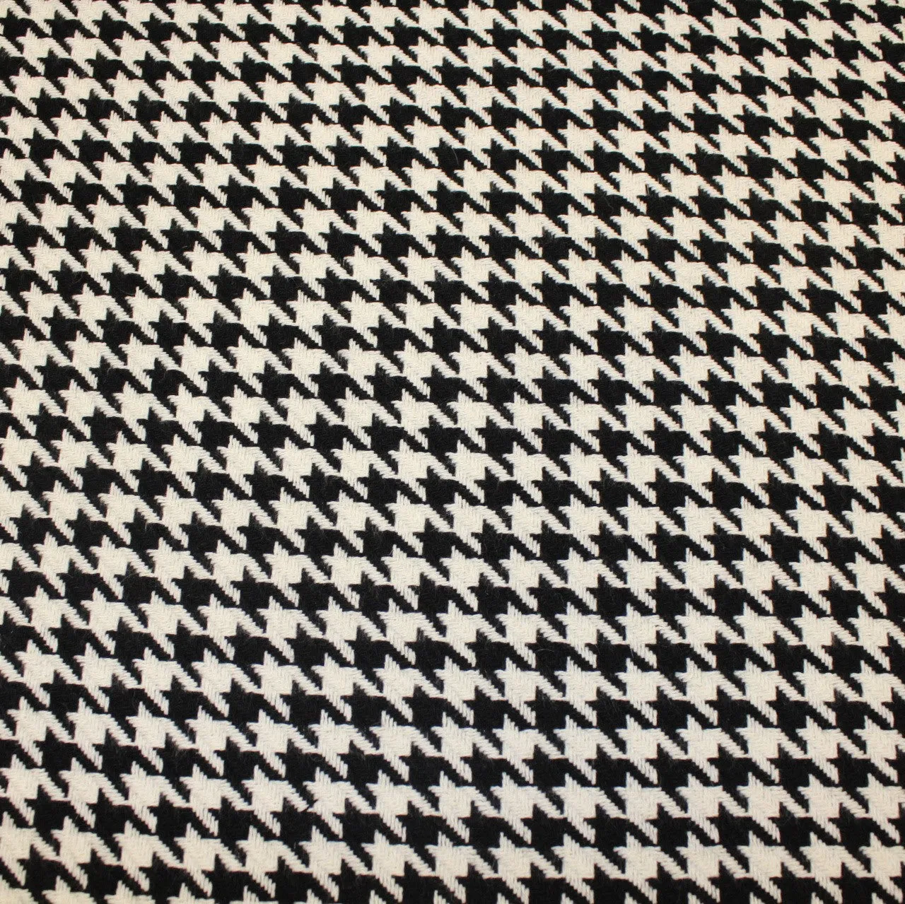 Abstract Wool Houndstooth - Black/White