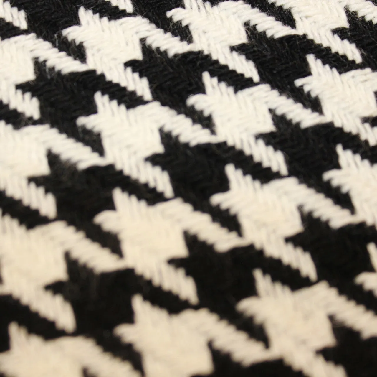 Abstract Wool Houndstooth - Black/White