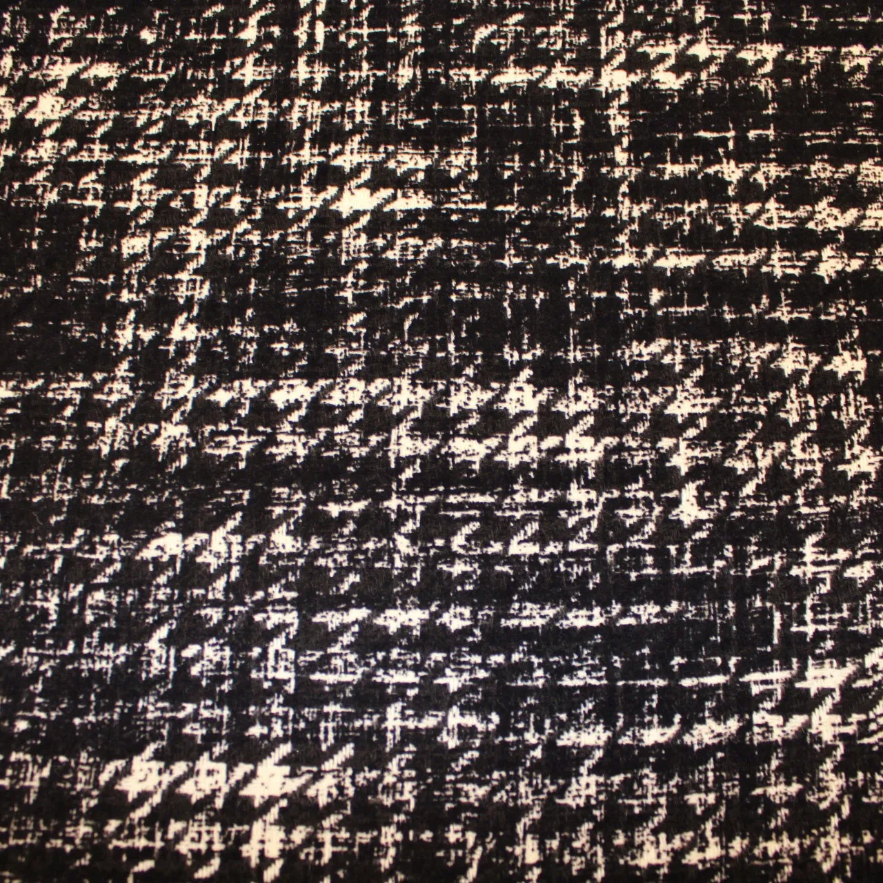 Abstract Wool Houndstooth - Black/White