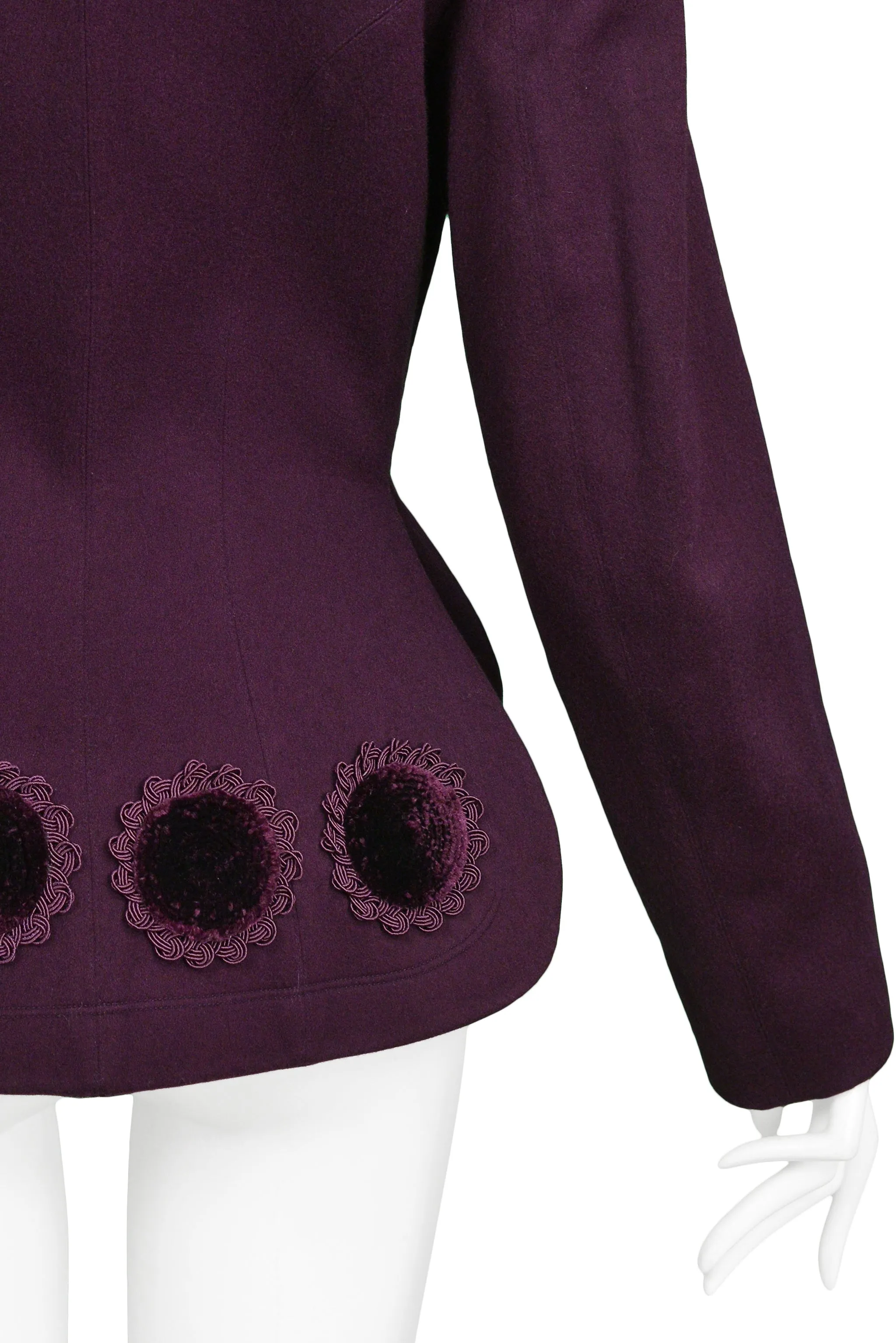 ALAIA PURPLE & VELVET APPLIQUE JACKET 1991