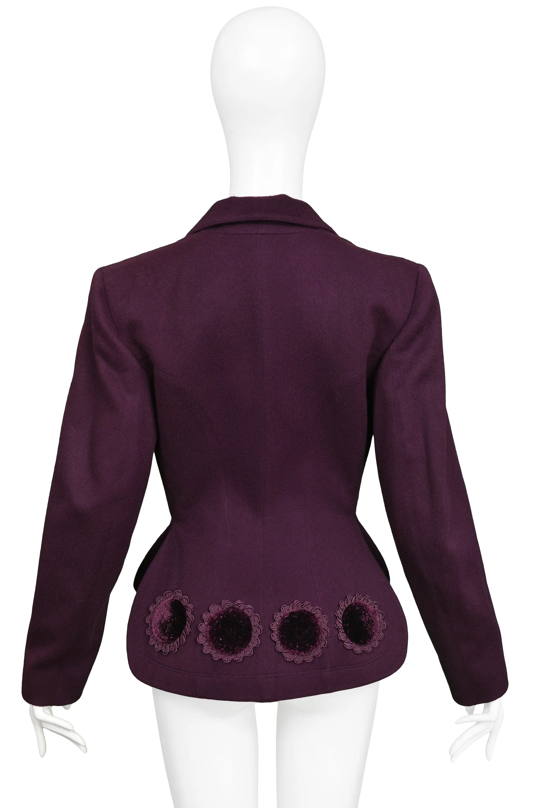 ALAIA PURPLE & VELVET APPLIQUE JACKET 1991