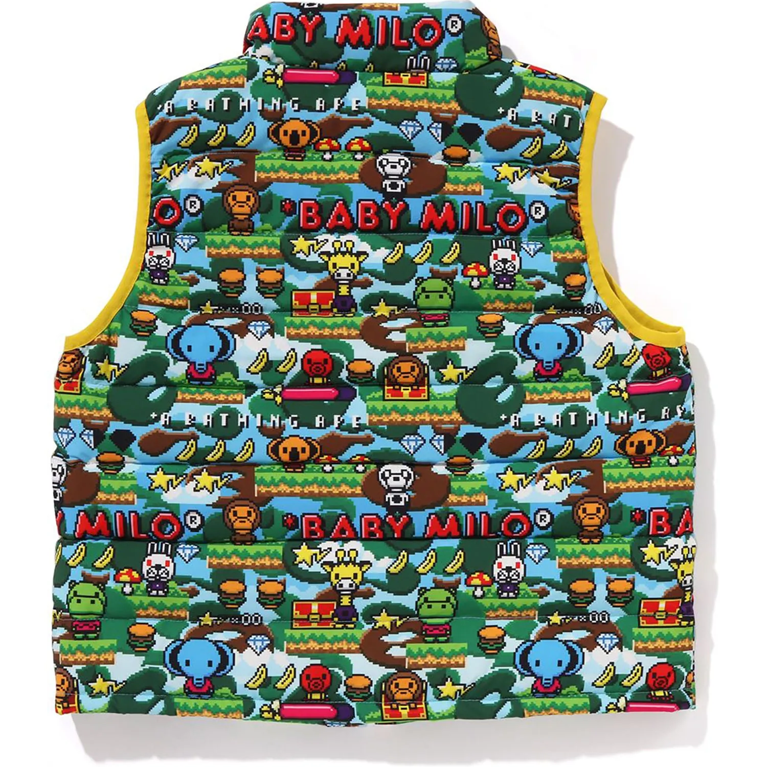 BABY MILO GAME PATTERN DOWN VEST KIDS