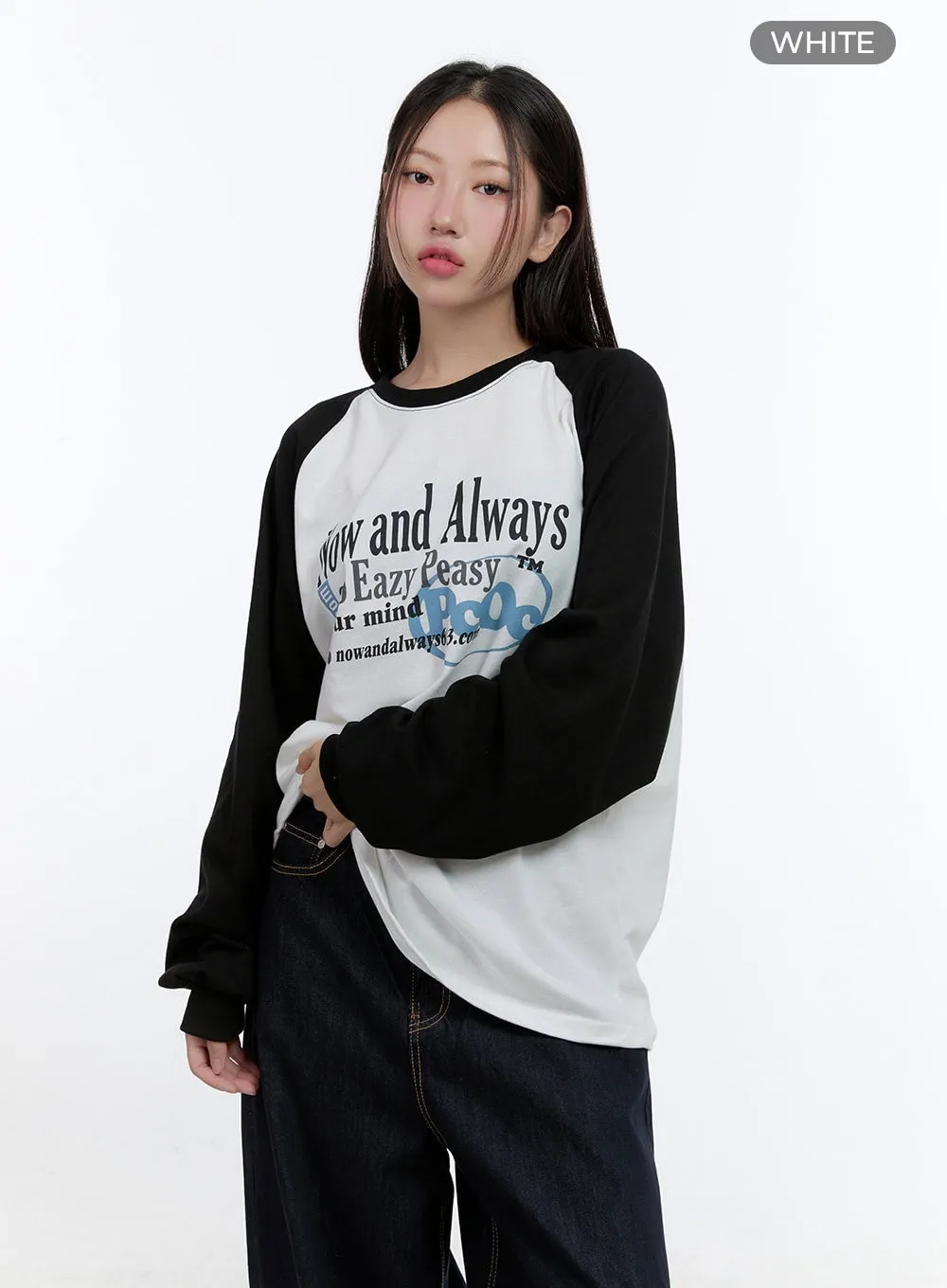 Baggy Lettering Raglan Long Sleeve CS406