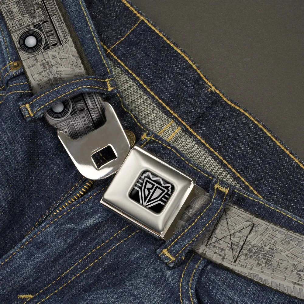 BD Wings Logo CLOSE-UP Full Color Black Silver Seatbelt Belt - Boombox Webbing