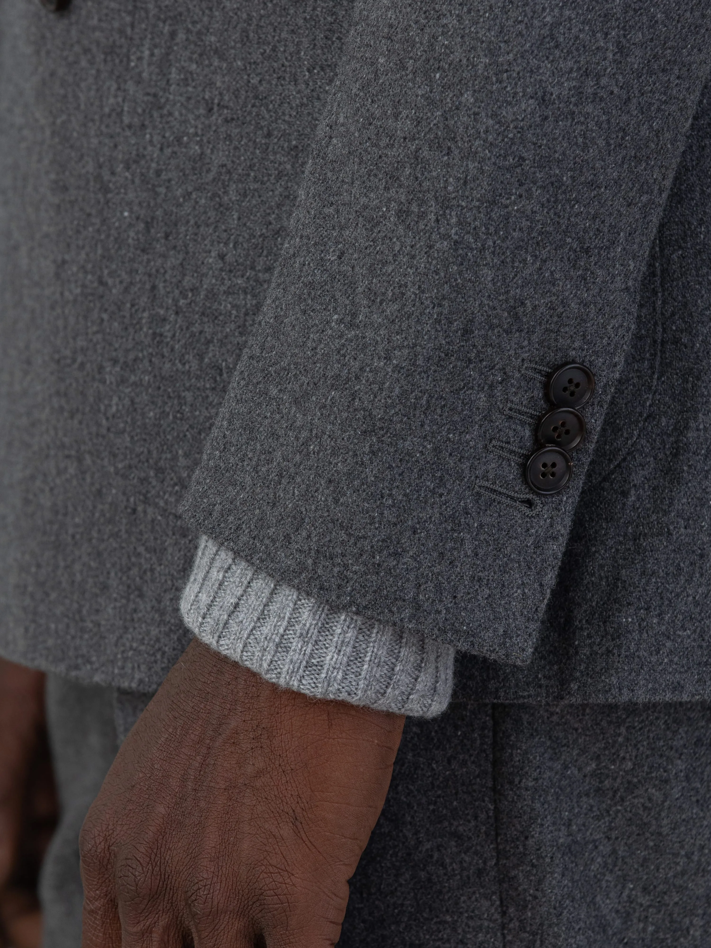 Biella Dark Grey Flannel Jacket