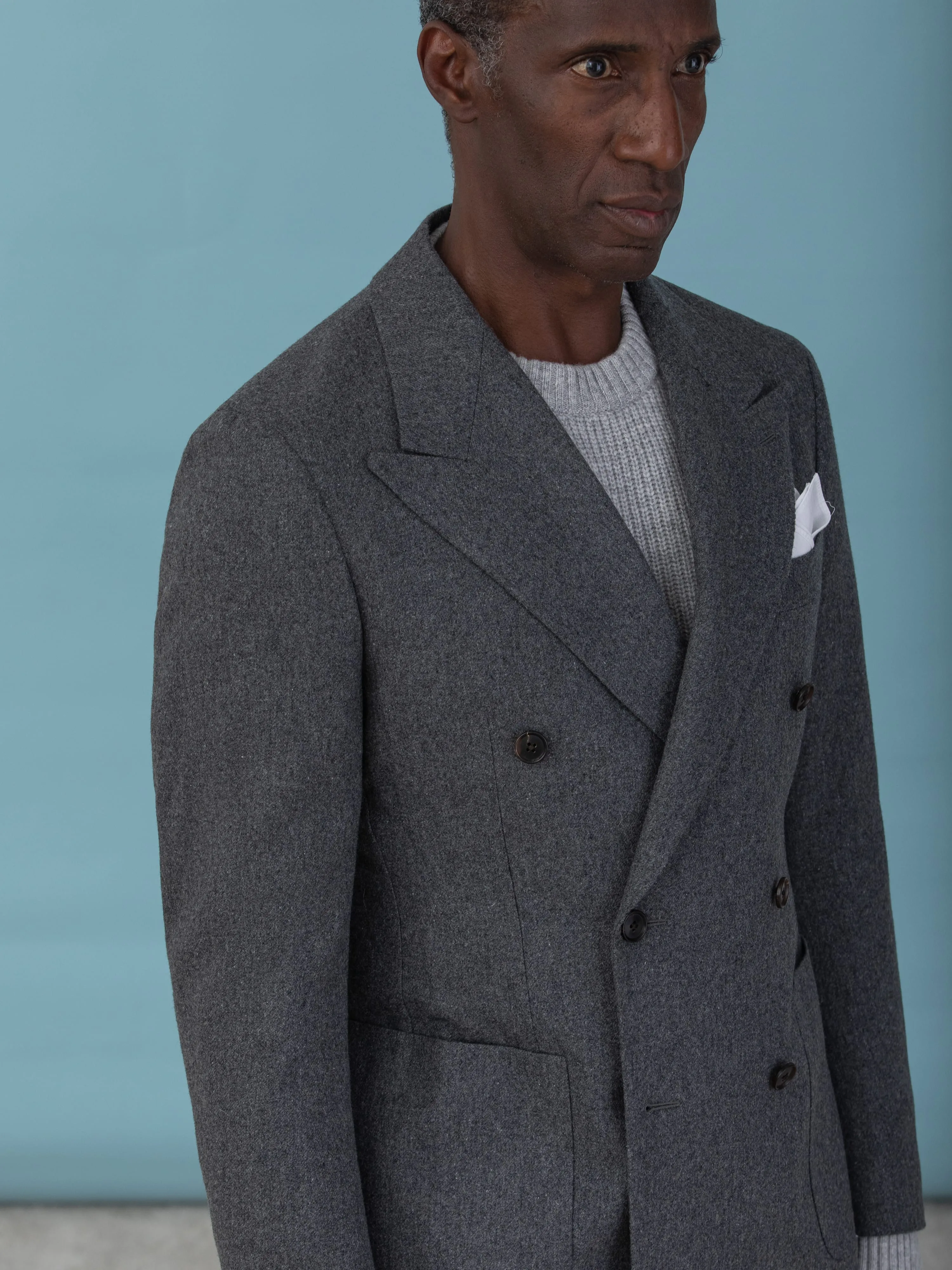 Biella Dark Grey Flannel Jacket