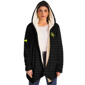 Black Microfleece Women's Cloak-Allover Crusade Cross