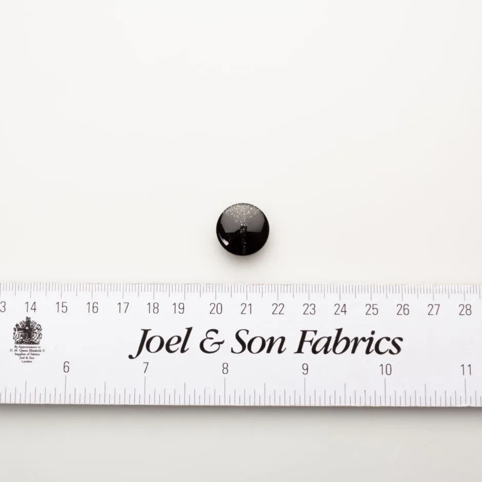 Black Sparkly Button - Medium