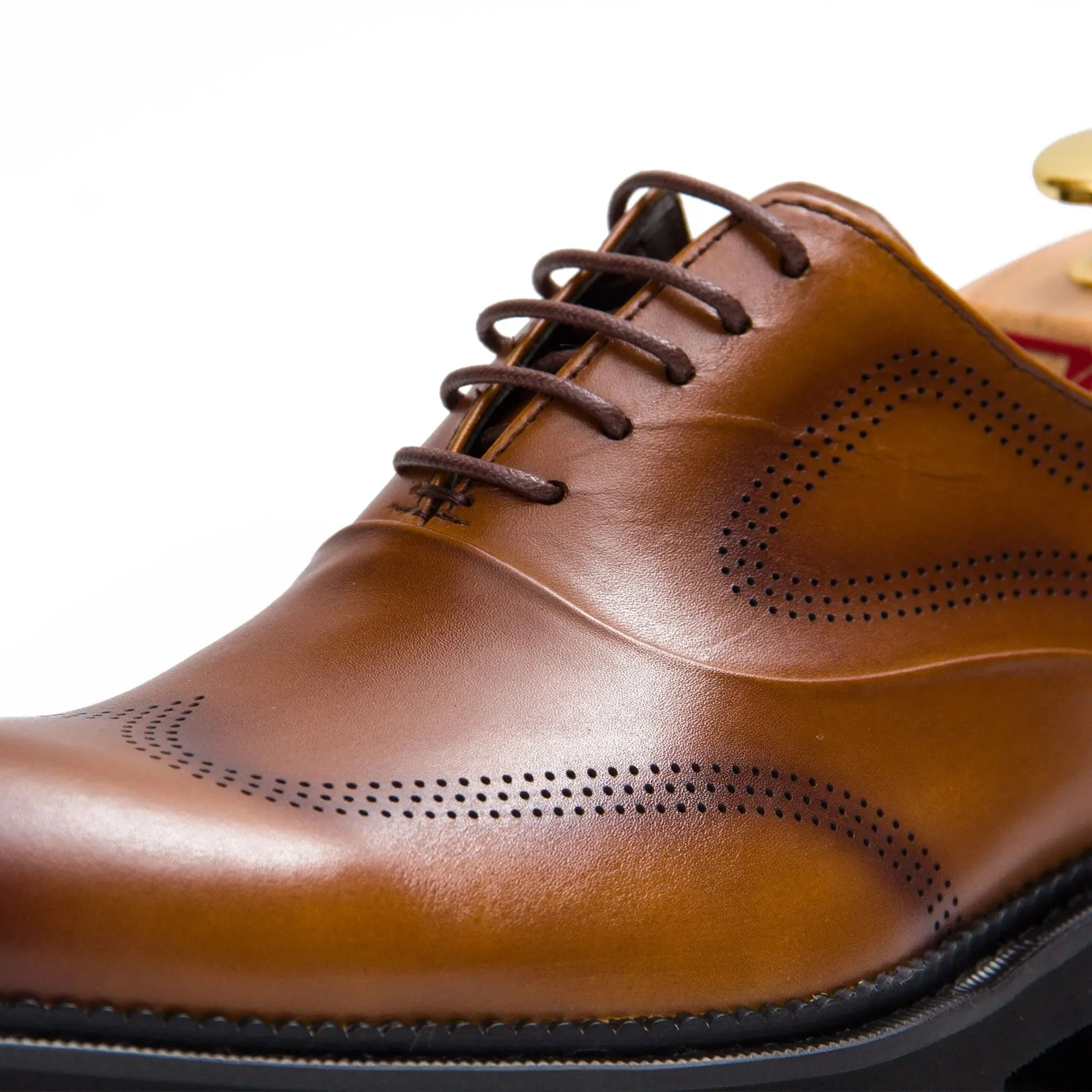 Black thick sole oxford shoes