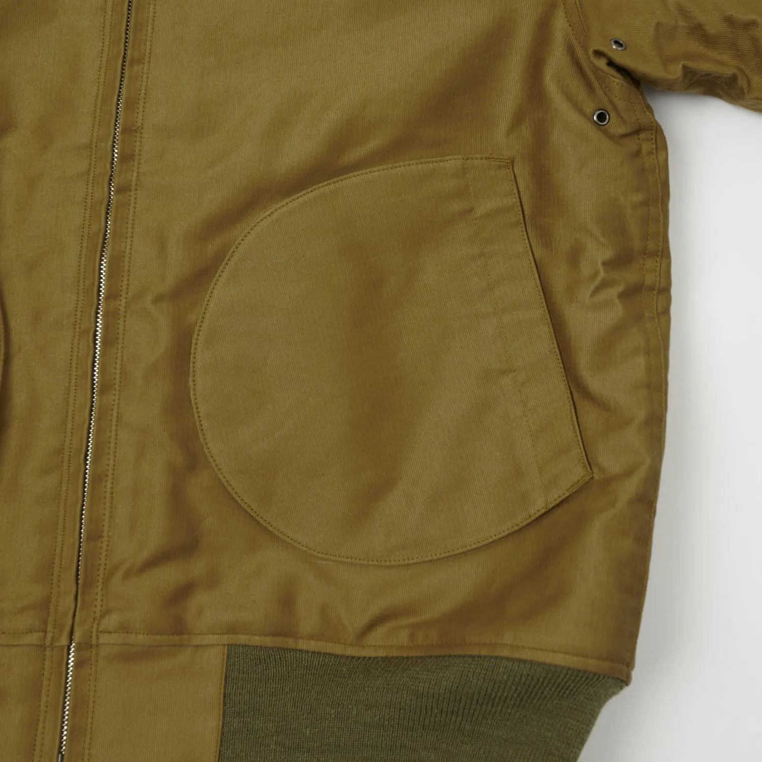 Buzz Rickson's U.S. Navy Deck Zip Jacket - Khaki Demotex