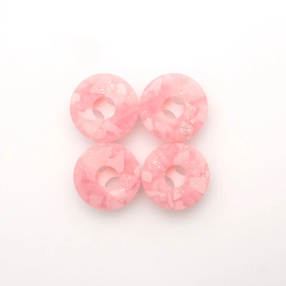 Candy Pink 'Cracked' Button - Small