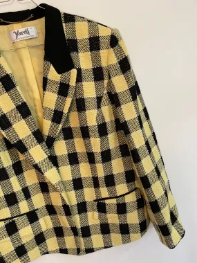 Checkered Wool Blazer