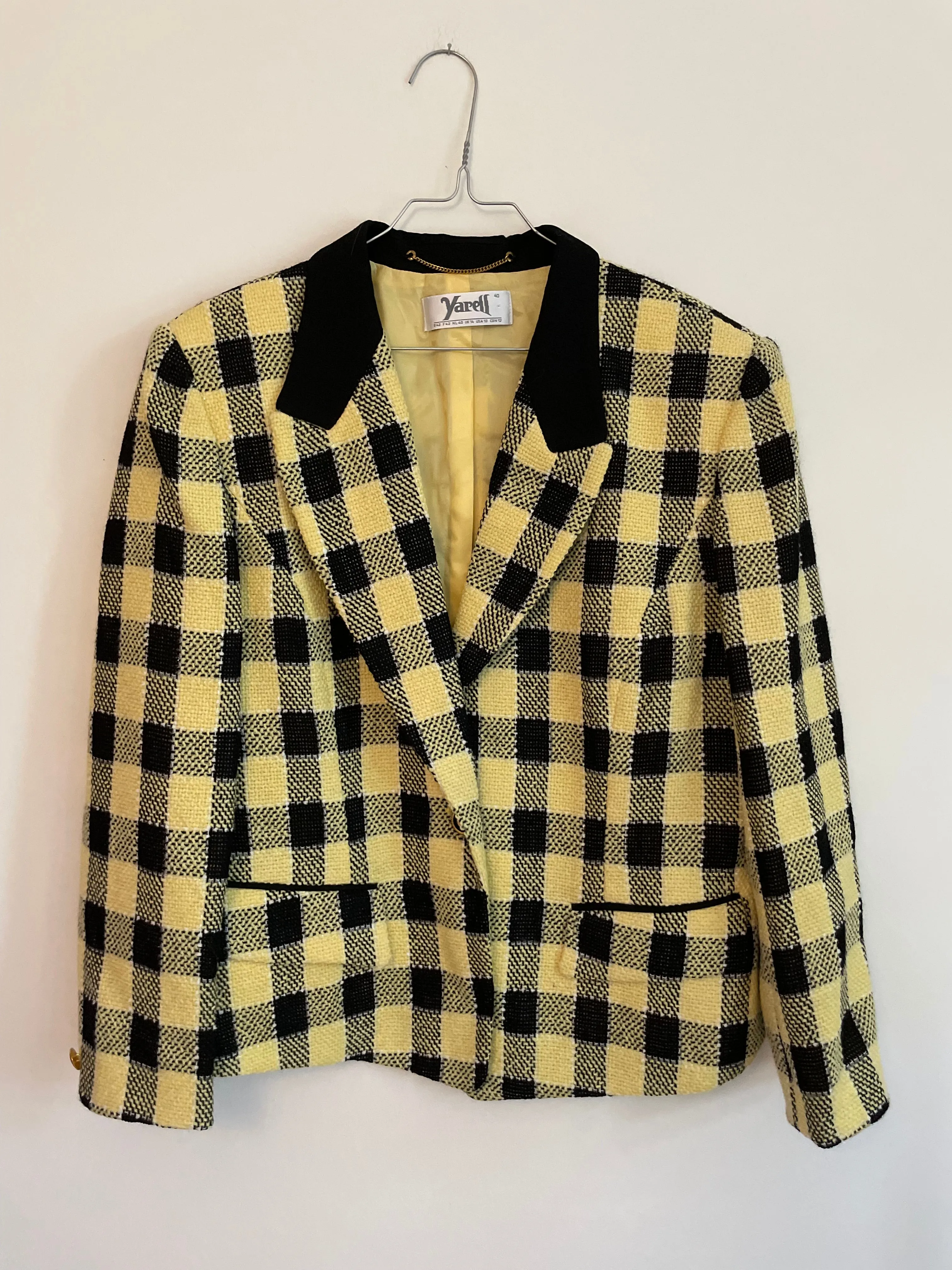 Checkered Wool Blazer