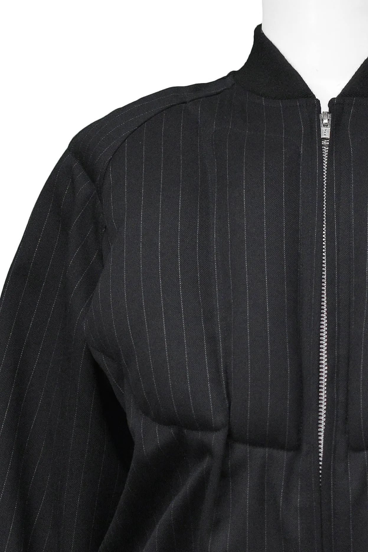 COMME DES GARCONS BLACK PADDED PINSTRIPE JACKET 2010