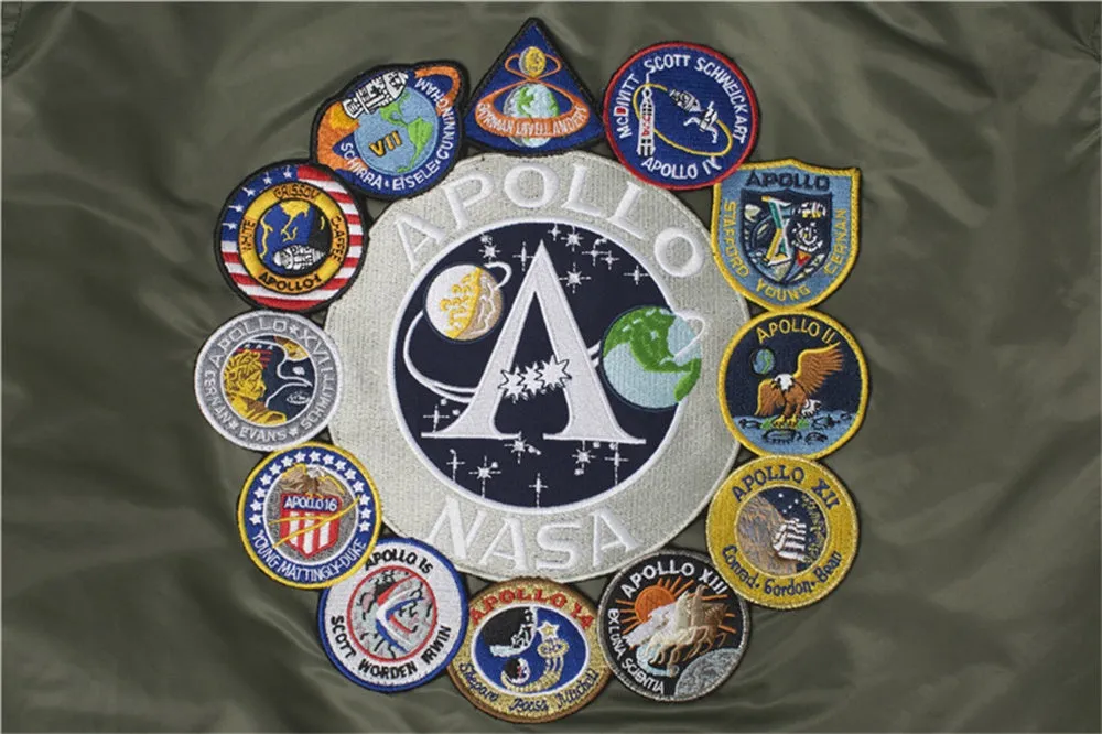 CORIRESHA Embroidery Apollo NASA Jacket