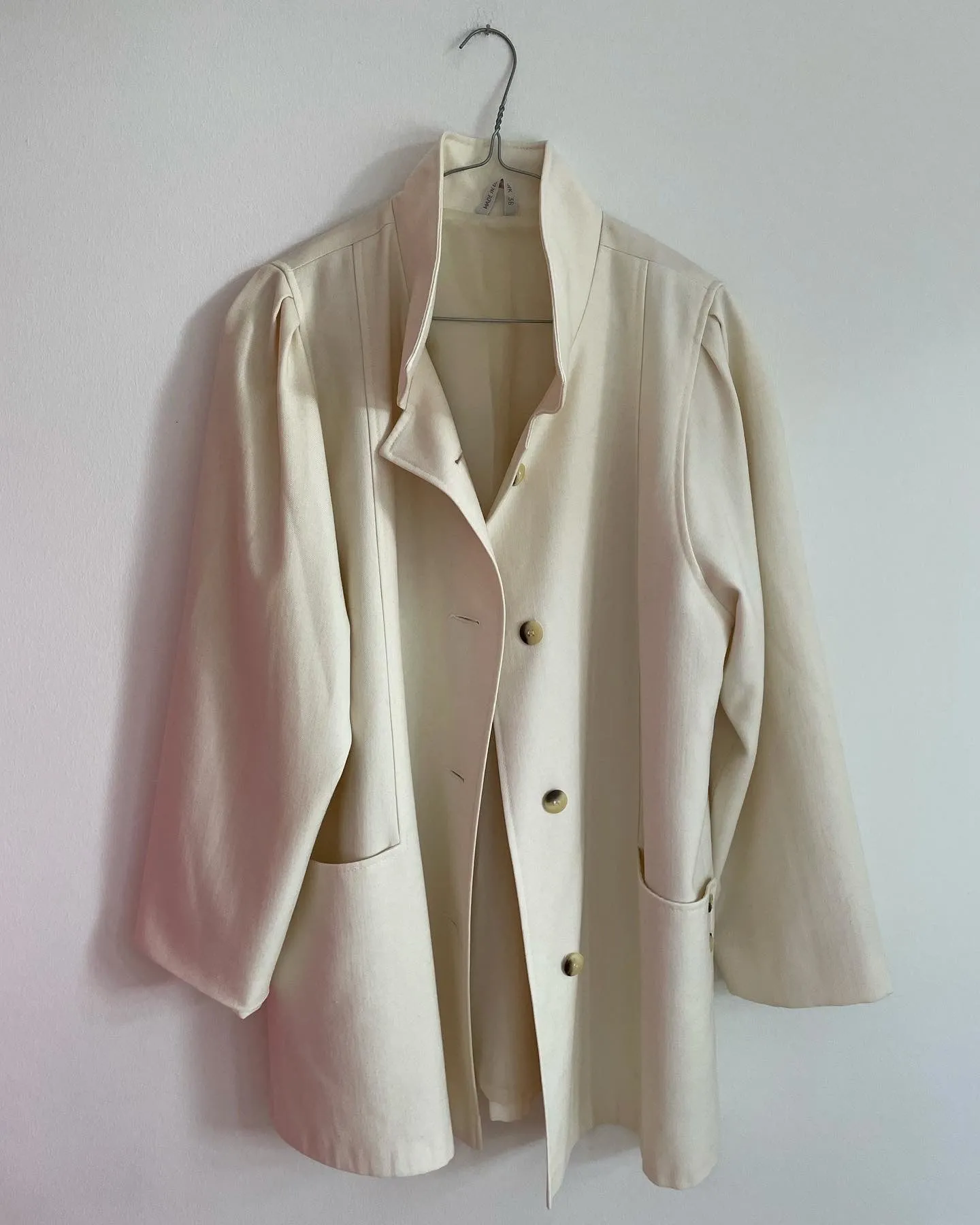 Creme Wool Blend Jacket