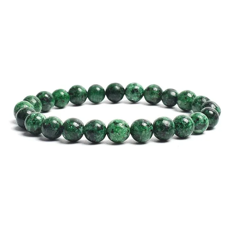 Culann Beaded Green & Black Jade Bracelet