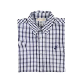 Dean's List Dress Shirt - Nantucket Navy Windowpane with Nantucket Navy Stork