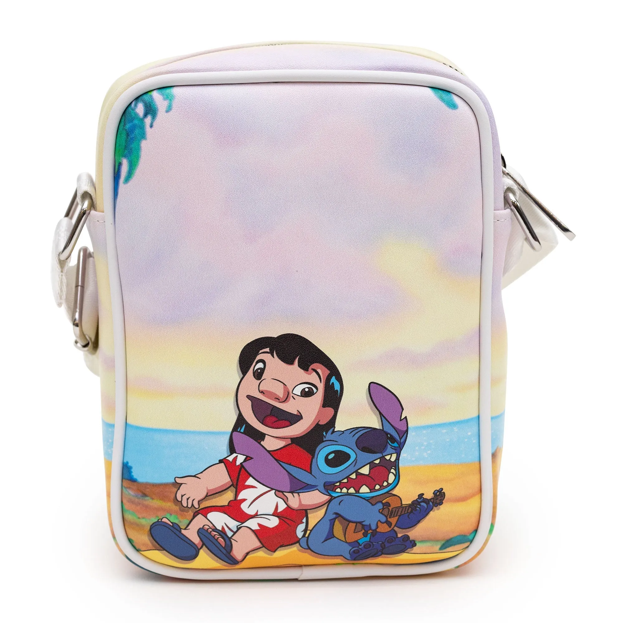 Disney Bag, Cross Body, Lilo and Stitch Riding and Beach Poses, Vegan Leather