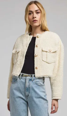 Emille Tweed Bomber Jacket