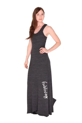 fabliving eco-jersey racerback maxi dress (eco black/white)