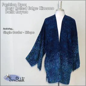 Fashion Duo - Easy Rolled Edge Kimono - Single Border