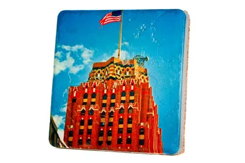 Guardian Building Porcelain Tile Coaster