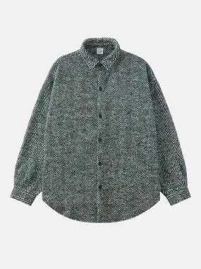 Herringbone Tweed Shirt Jacket