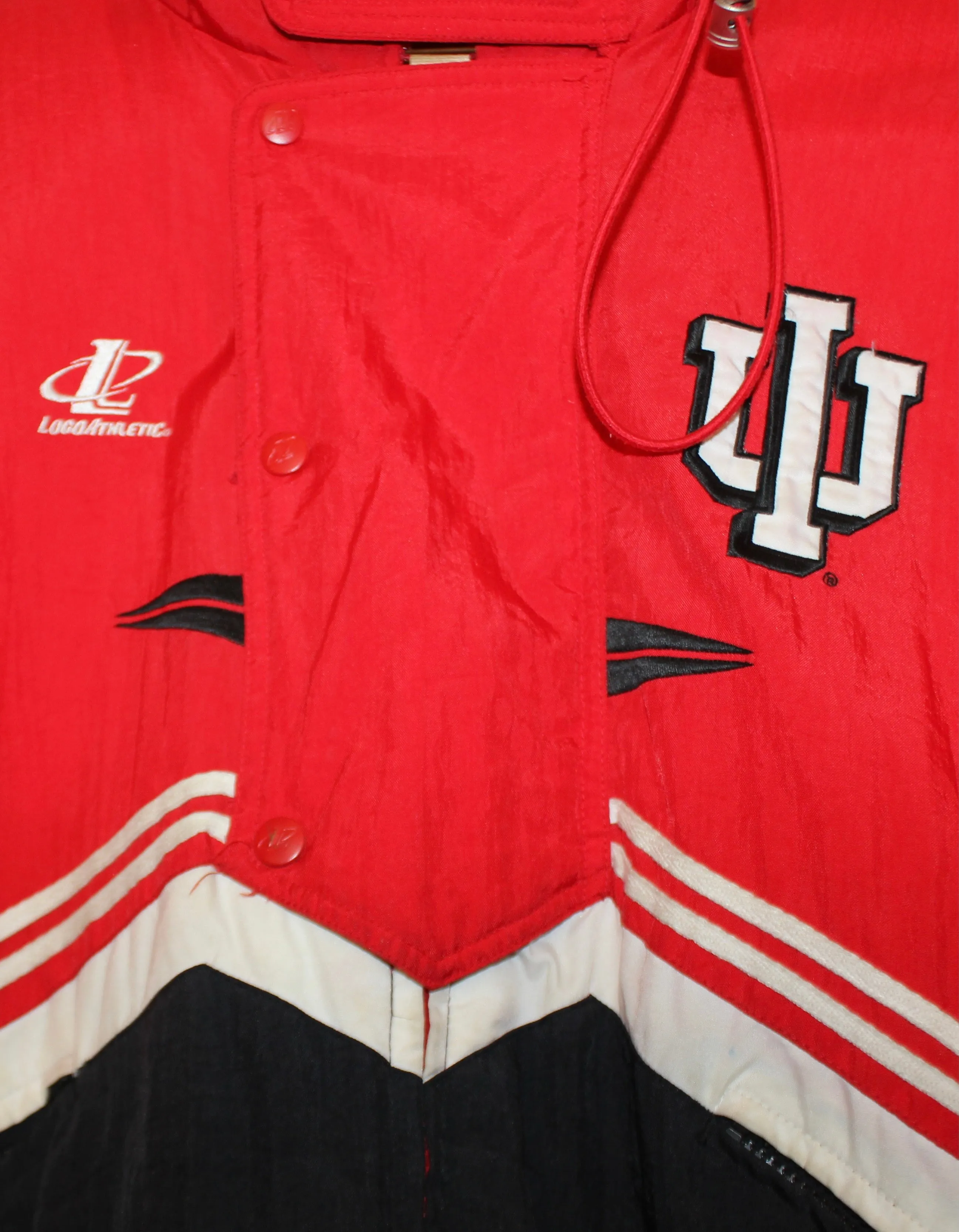 Indiana University Logo Athletic Puffer Jacket: XL