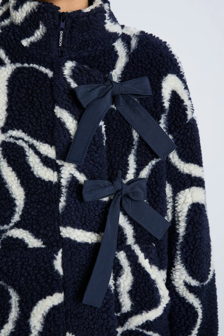 ingrid borg jacket- navy bows