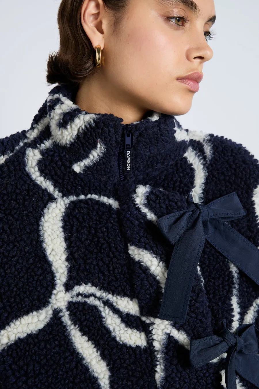 ingrid borg jacket- navy bows