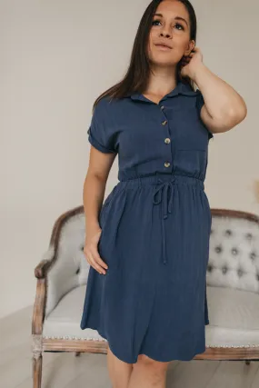 Jackie Button Down Knee Length Dress