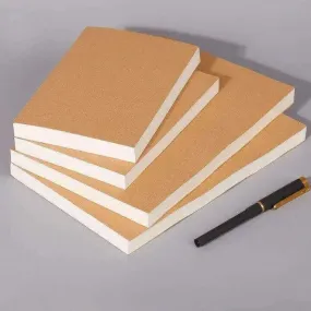 Kraft Cover Thick Blank Page Notebook Register