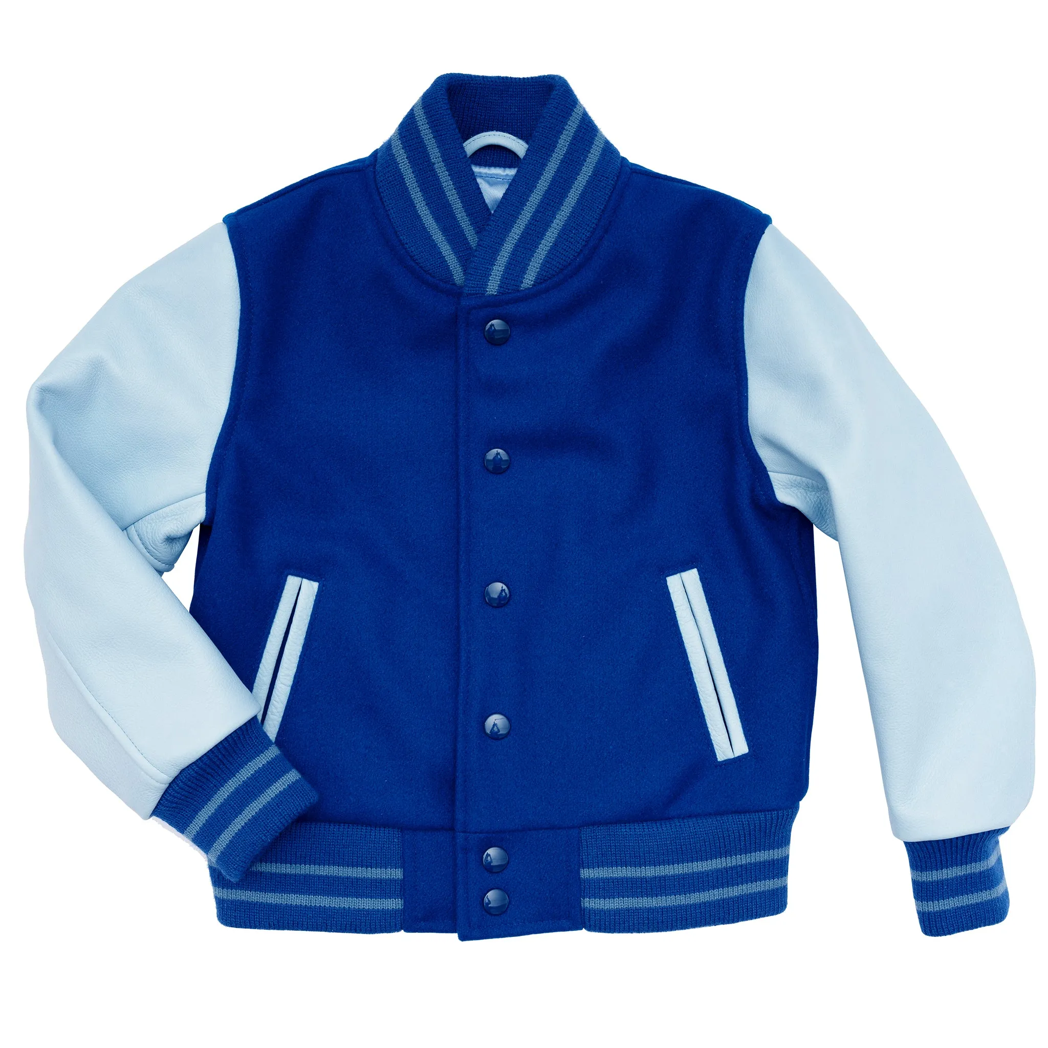 Lt Royal/Lt Blue Kids Varsity Jacket