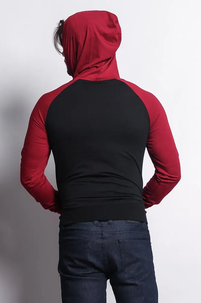 Men's Raglan Light Weight Zip Down Hoodie