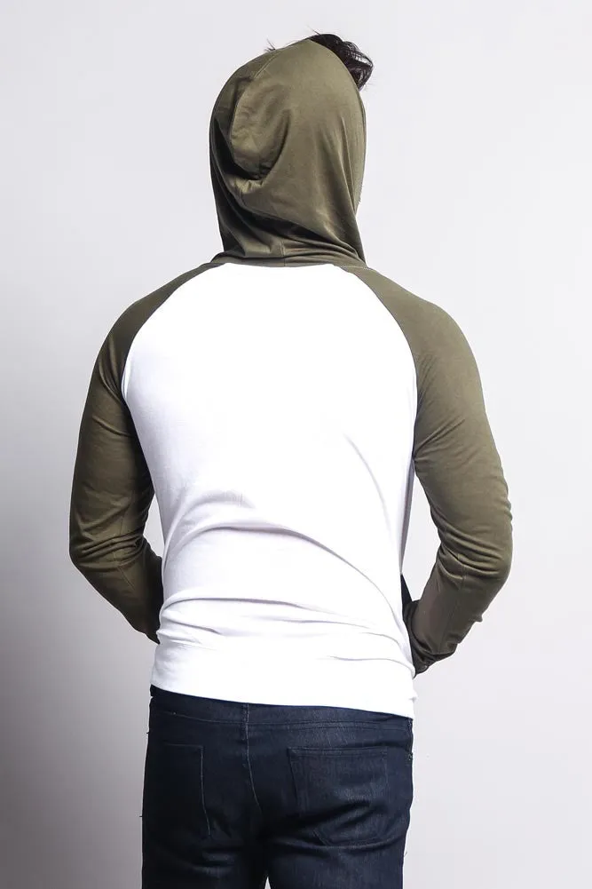 Men's Raglan Light Weight Zip Down Hoodie