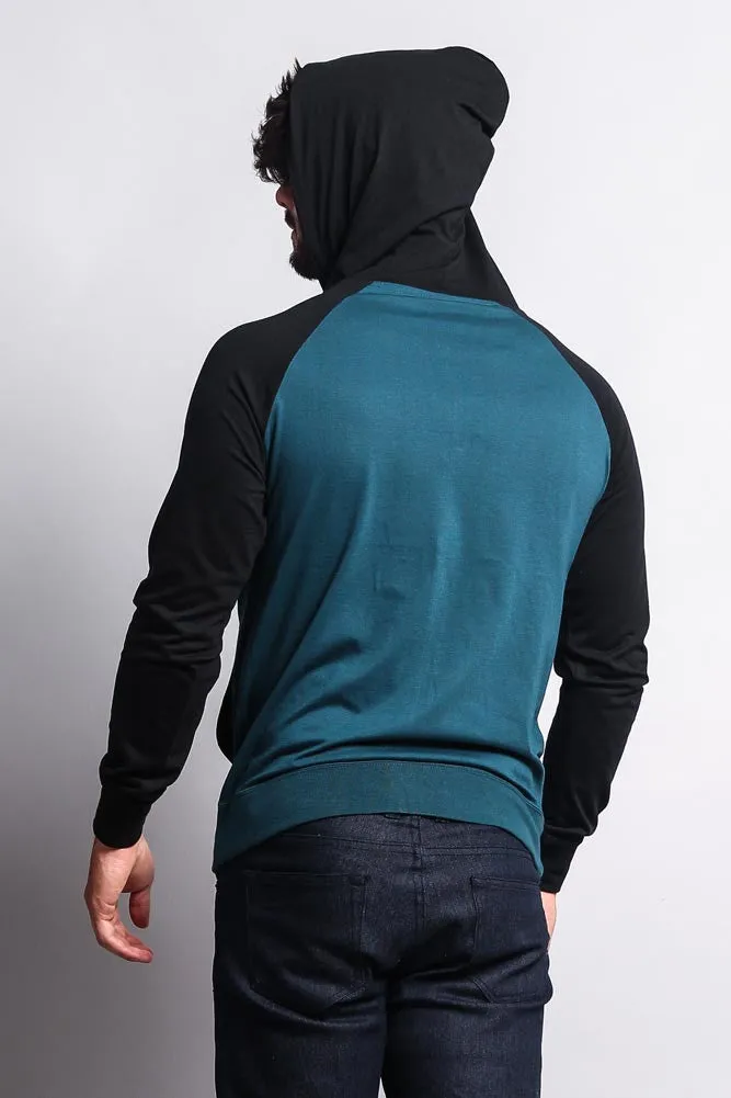 Men's Raglan Light Weight Zip Down Hoodie